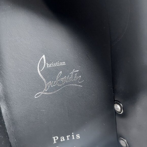 Christian Louboutin Rantulow Orlato Crocodile Black Patent Sneaker - Picture 8 of 10